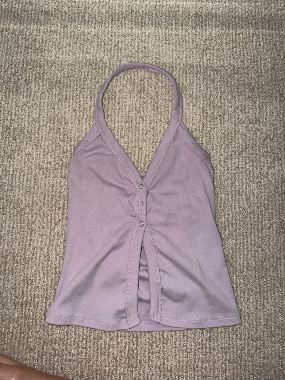 Cotton On Lilac Halter Button-Front Camisole
